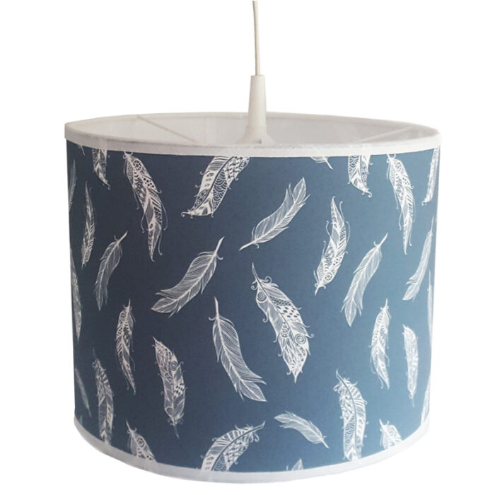 lamp-veertjes-grijsblauw Hanglamp veertjes | Blauwgrijs OP=OP - Afbeelding 1