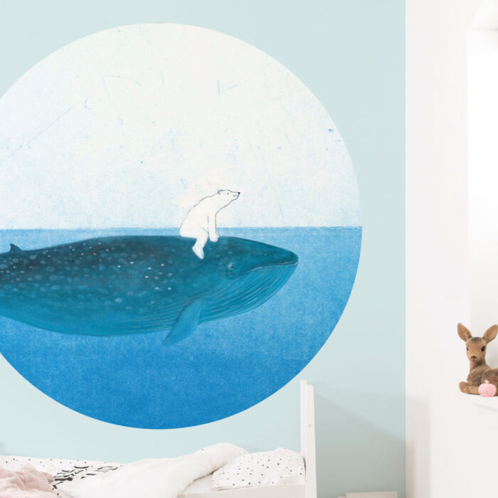 CK-042-behangcirkel-walvis-groot Behangcirkel Riding the Whale - Afbeelding 3