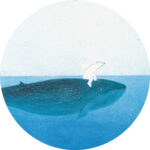 Behangcirkel Riding the Whale