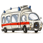 Muursticker Ambulance