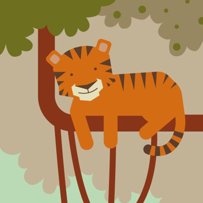 Muursticker Behangbaan Tijger - Afbeelding 3