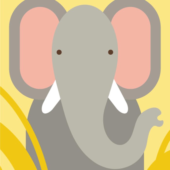 muursticker-behang-olifant-2 Muursticker Behangbaan Olifant - Afbeelding 3