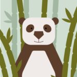 Muursticker Behangbaan Panda - Afbeelding 3