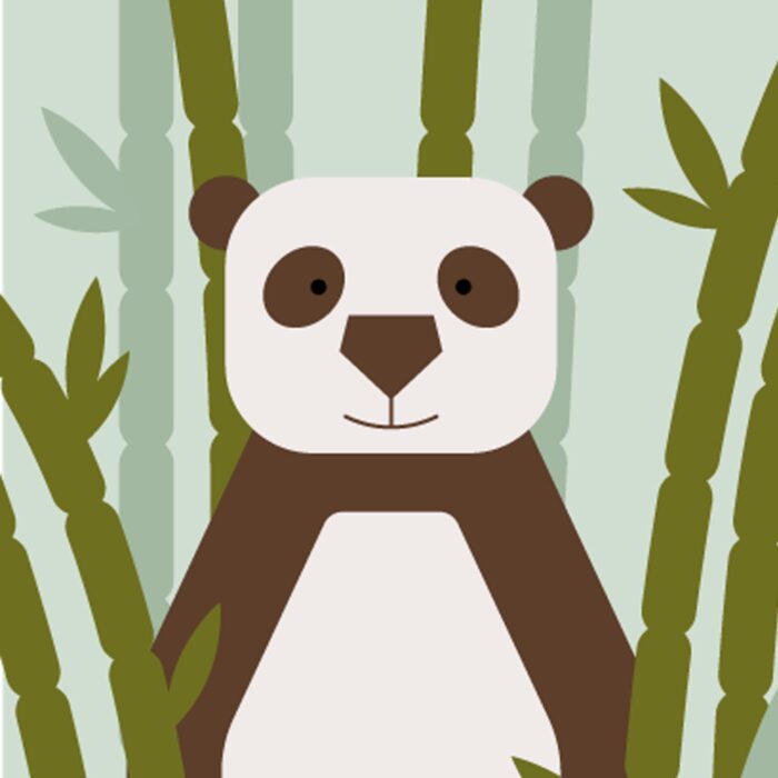 muursticker-behang-panda-2 Muursticker Behangbaan Panda - Afbeelding 3