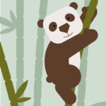 Muursticker Behangbaan Panda - Afbeelding 4