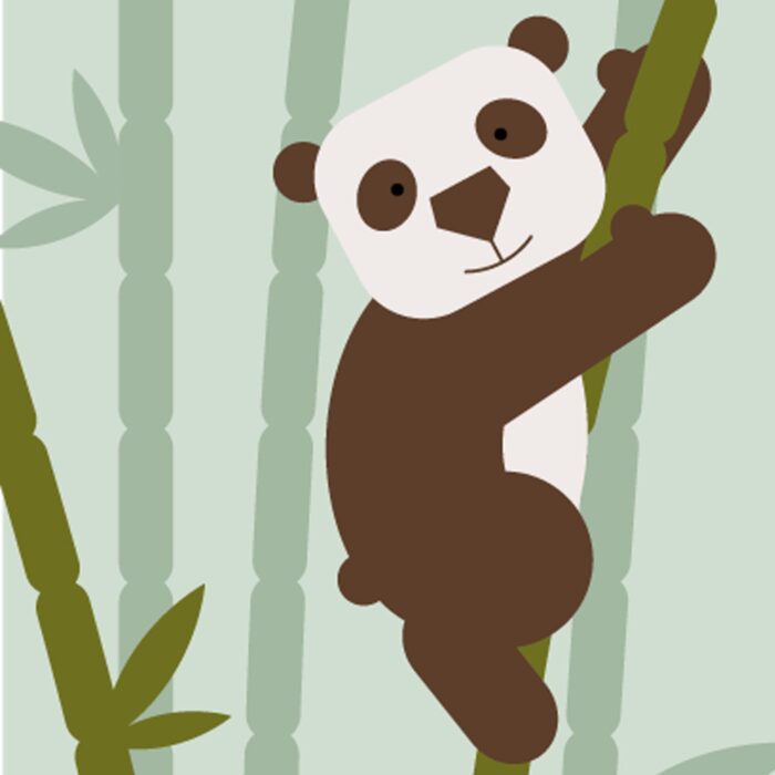 muursticker-behang-panda-3 Muursticker Behangbaan Panda - Afbeelding 4