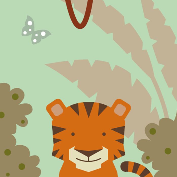 Muursticker Behangbaan Tijger - Afbeelding 4