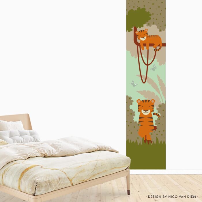 Muursticker Behangbaan Tijger - Afbeelding 2