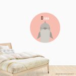 Behangcirkel Dolfijn | eigen naam | Ø 40 tot 140 cm - Afbeelding 2