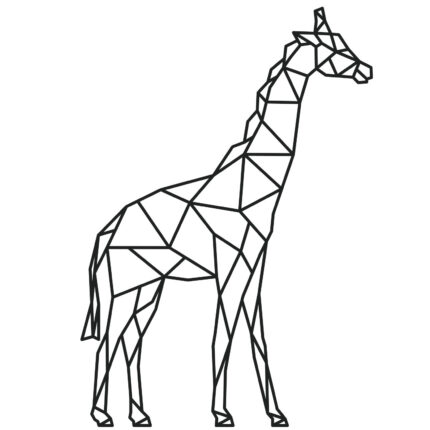 muursticker-giraffe-poly