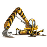 Muursticker Graafmachine