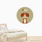 Behangcirkel Hond | eigen naam | Ø 40 tot 140 cm - Afbeelding 2