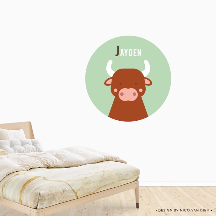 Behangcirkel Jak | eigen naam | Ø 40 tot 140 cm - Afbeelding 2