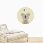 Behangcirkel Koala | eigen naam | Ø 40 tot 140 cm - Afbeelding 2