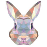 Konijn muursticker | Triangle