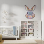 Konijn muursticker | Triangle - Afbeelding 2