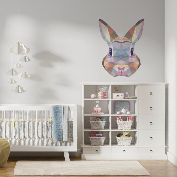 Konijn muursticker | Triangle - Afbeelding 2
