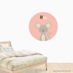 Behangcirkel Muis | eigen naam | Ø 40 tot 140 cm - Afbeelding 2