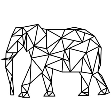 muursticker-olifant-poly