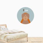 Behangcirkel Orang Oetan | eigen naam | Ø 40 tot 140 cm - Afbeelding 2