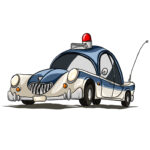 Muursticker Politieauto