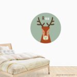 Behangcirkel Rendier | eigen naam | Ø 40 tot 140 cm - Afbeelding 2