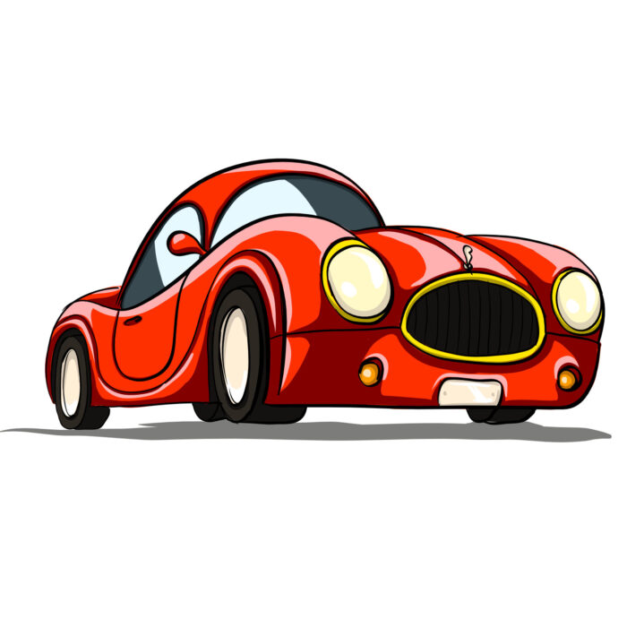 muursticker-rode-raceauto Muursticker Rode Raceauto - Afbeelding 1
