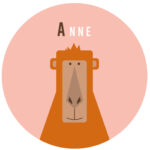 Behangcirkel Aap | eigen naam | Ø 40 tot 140 cm