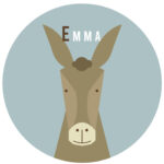 Behangcirkel Ezel | eigen naam | Ø 40 tot 140 cm