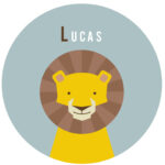 Behangcirkel Leeuw | eigen naam | Ø 40 tot 140 cm