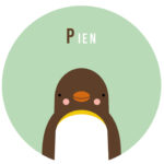 Behangcirkel Pinguin | eigen naam | Ø 40 tot 140 cm