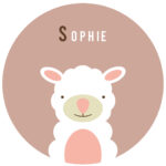 Behangcirkel Schaap | eigen naam | Ø 40 tot 140 cm