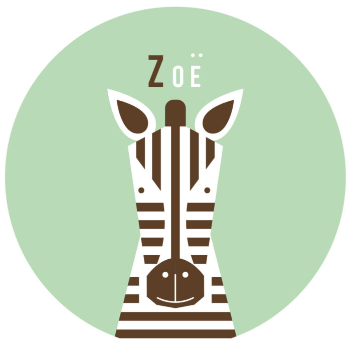 muursticker-zebra