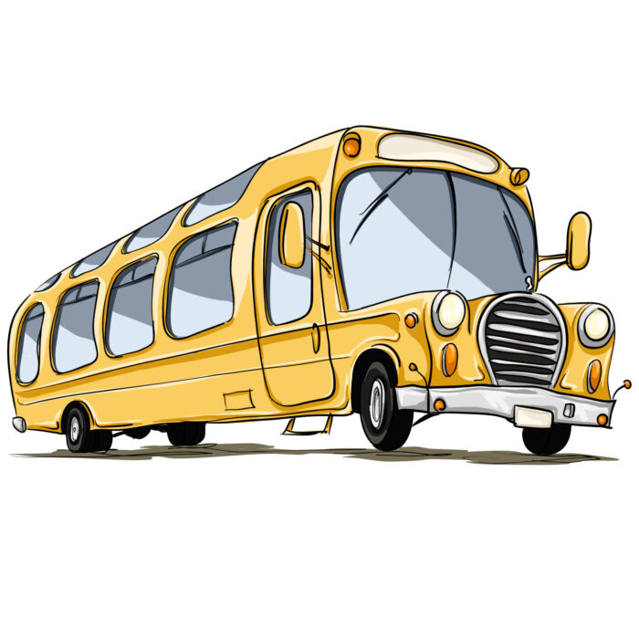 Muursticker Schoolbus - Afbeelding 1