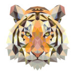 Muursticker Tijger | Triangle