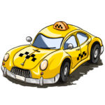 Gele Taxi muursticker