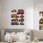 muurstickerset-funny-vehicles-kidzstijl