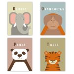 Posterset Dieren uit Azië