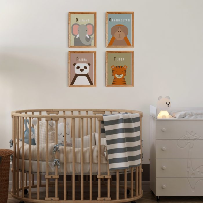 posterset-azie-kidzstijl Posterset Dieren uit Azië - Afbeelding 2