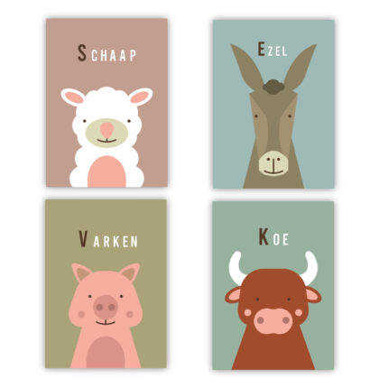 posterset-boerderijdieren