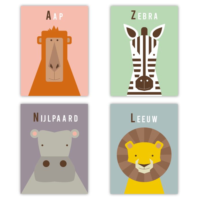 posterset-dieren-afrika Posterset Afrikaanse Dieren | deel 1 - Afbeelding 1