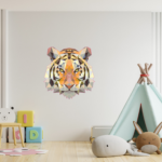 Muursticker Tijger | Triangle - Afbeelding 2