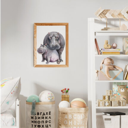 poster-nijlpaard-baby-kidzstijl