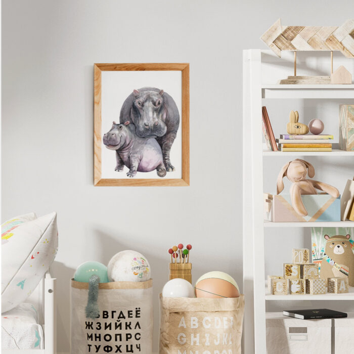 poster-nijlpaard-baby-kidzstijl