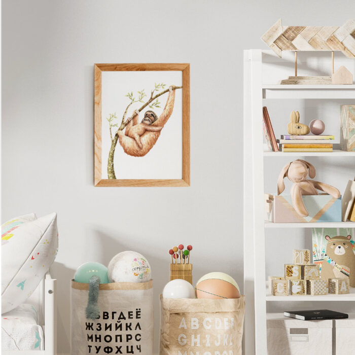 poster-luiaard-baby-kidzstijl