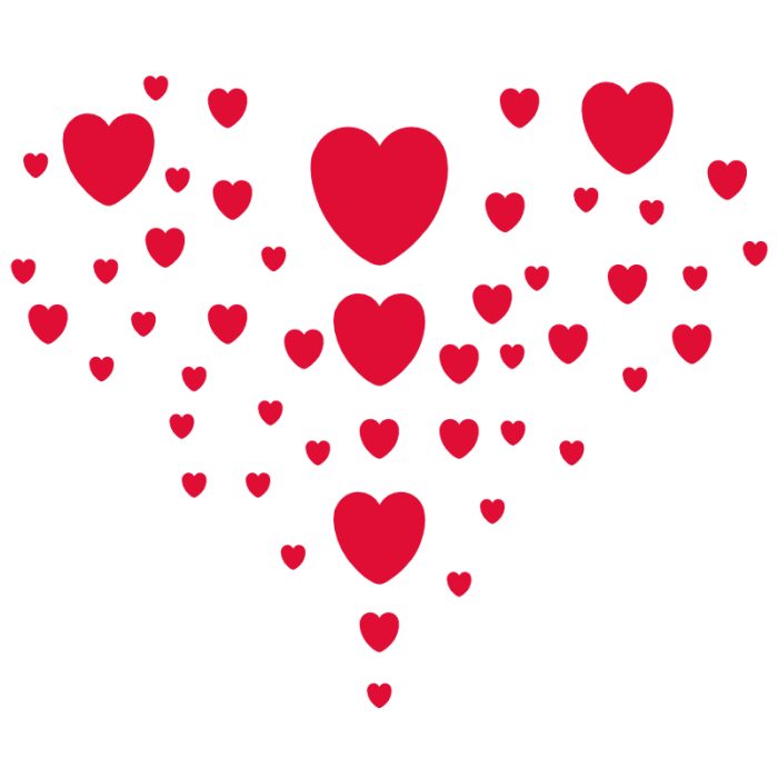 Muurstickers Hartjes - Afbeelding 1