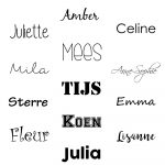 muursticker-naam-lettertype