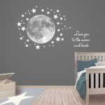 Muurstickers Maan Sterren Love you to the moon - Afbeelding 3
