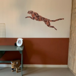 Muursticker Cheetah springend - kleur - Afbeelding 3