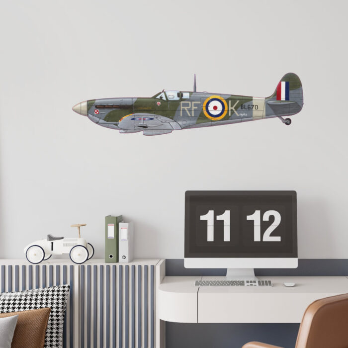 muursticker-legervliegtuig-kidzstijl